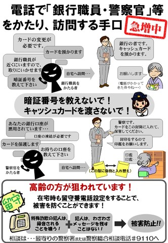 警察官・銀行かたり手口