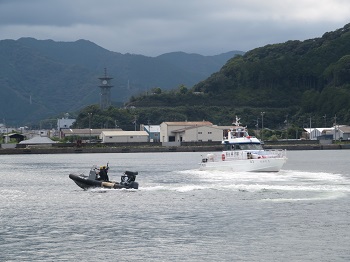 警備艇による追跡②