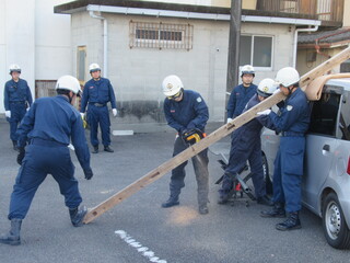 警備訓練の模様