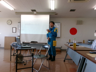 災害講話(高知県警機動隊員)
