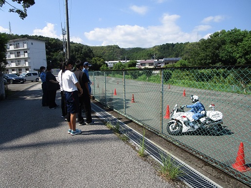 白バイ訓練状況見学等