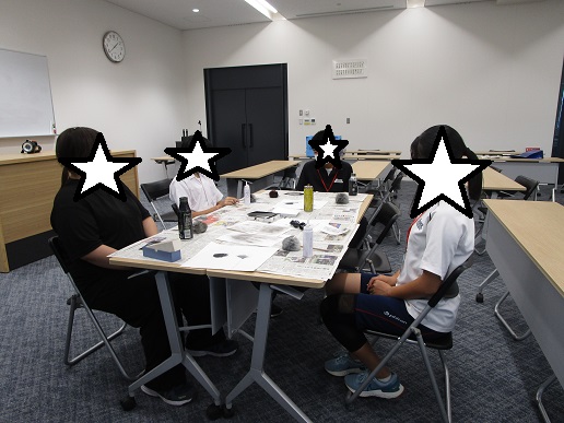 鑑識体験の様子