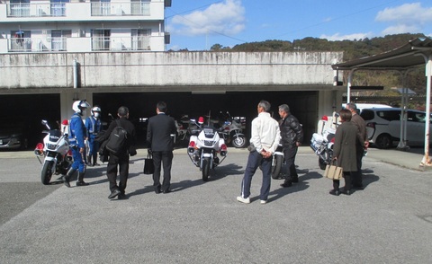 交通機動隊視察状況