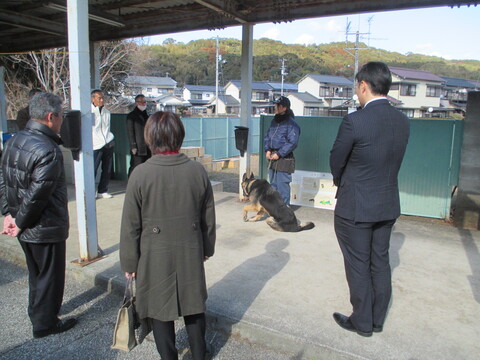 警察犬訓練視察状況
