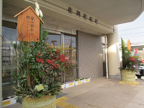 完成した門松の様子