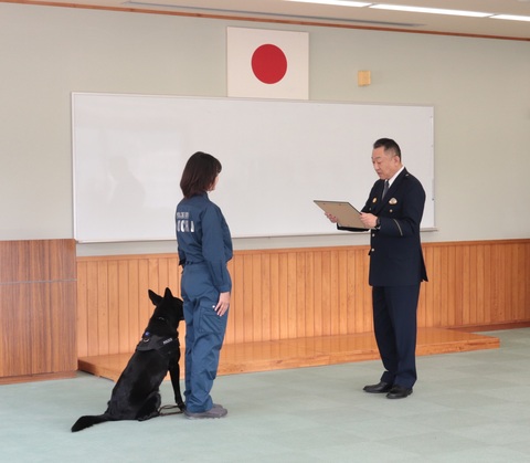 感謝状贈呈の様子