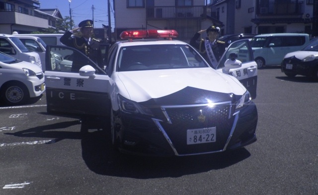 一日警察署長パトカー乗車